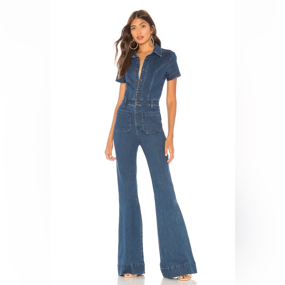 Size Small Show Me Your Mumu Everhart Jumpsuit in Lunar Blue
